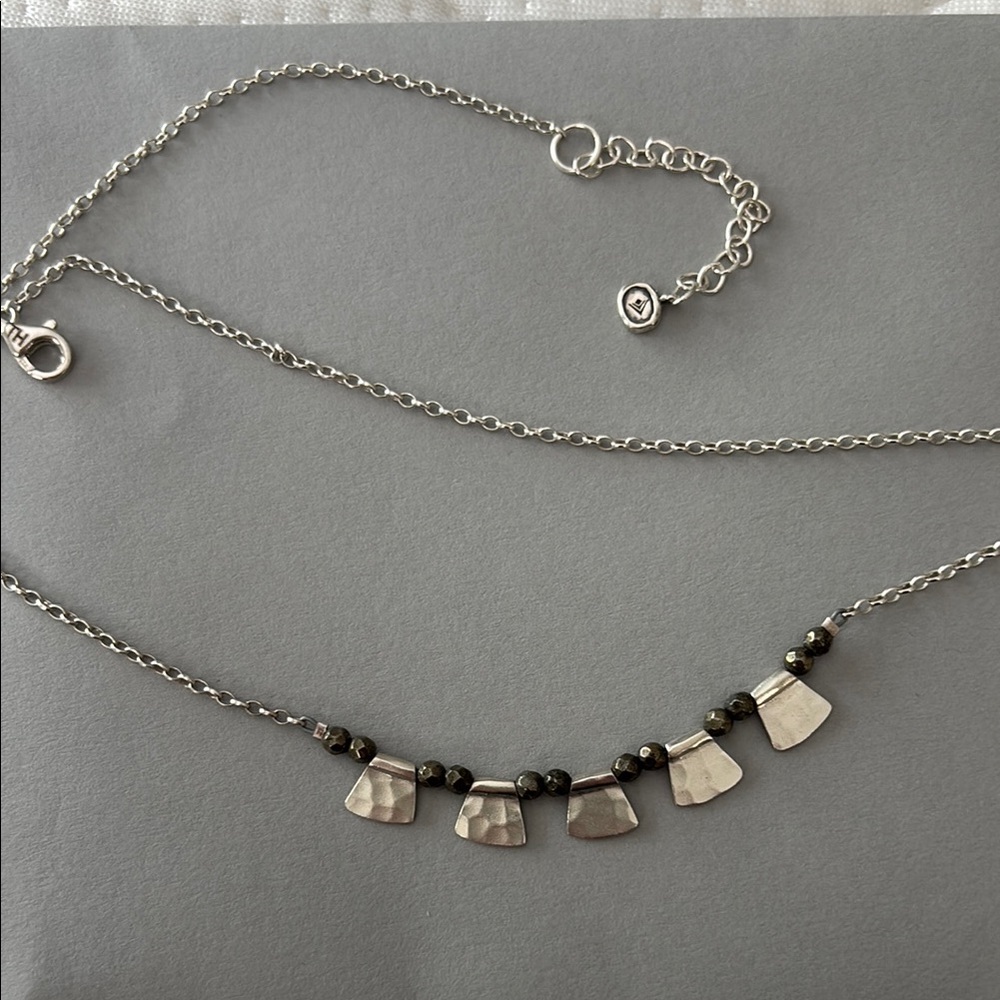 Silpada Elegant Silver Necklace with Hammered Accents